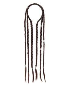 24 Inch Multi-Strand Long Braided Hair Band, Bohemian Style Fashion Headpiece, Suitable For Women's Festival Party And Daily Hairstyle Styling - Multicolor - View 9