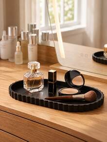 Large & Small White Marble Silicone Trays Set Of 2, Decorative Catchall Organizer For Perfume, Jewelry, Makeup And Bathroom Counter - Multicolor - View 8