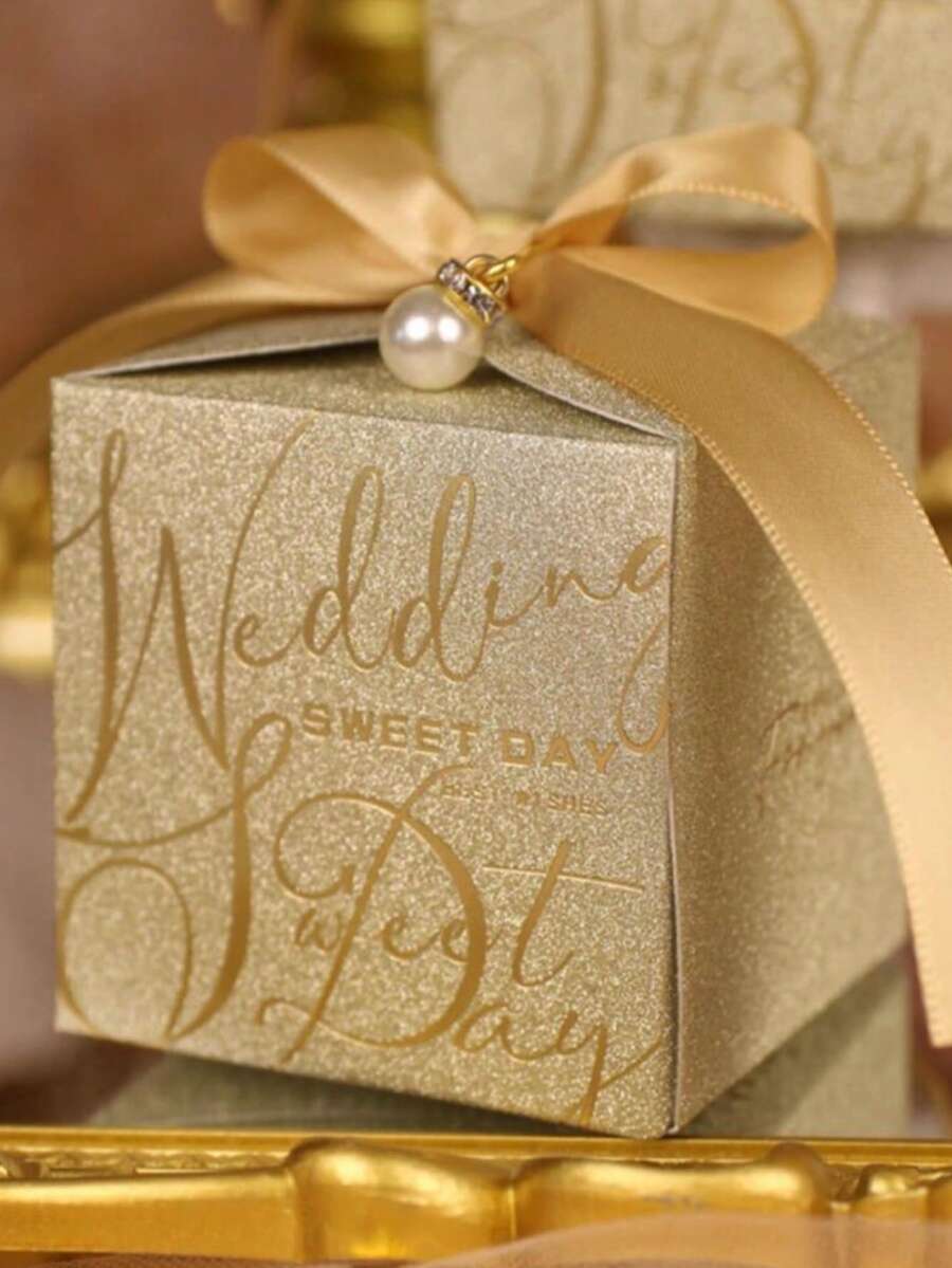 25/1 Metal Gold Silver Green Shiny Gift Box, Mini Colorful Storage Box, Suitable For Weddings, Birthdays, Christmas Parties, Candy And Jewelry Packaging, - Multiple Styles - View 1