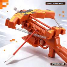 Pixel Art Crossbow Toy, Spring Powered Bow And Arrow, Outdoor Target Game, Creative Gift. - Multicolor - View 3
