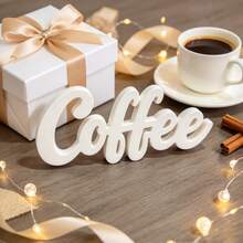 1pc Freestanding Coffee Bar Countertop Sign - Modern Farmhouse Irregular Shaped Shelf Decor, Suitable For Coffee Bar, Cafe Counter, Kitchen Display, Housewarming Gift, Coffee Decor Lettering Cafe Ornament For Countertop Display - 1PC - View 5