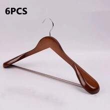 Wide Shoulder Wooden Hanger With 360° Rotating Metal Hook, Suitable For Organizing And Storing Suits, Shirts, Dresses, Coats, Creating A Comfortable, Tidy And Cozy Home Atmosphere, Ideal For Autumn/Winter Storage - Multicolor - View 13