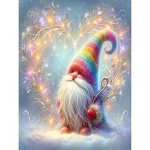 1PC DIY 5D Diamond Painting Kit Gnome Pattern - Round Full Diamond Art Mosaic Craft, Home Wall Decor, Unframed - No Frame - View 10