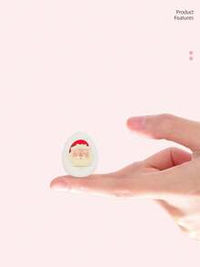 6/1pc Christmas Themed Fingertip Powder Puff, Dual Use Dry & Wet, Suitable For Makeup Application On Corners Of Mouth And Eyes, Suitable For All Skin Types, Perfect Christmas Gift - Multicolor - View 6