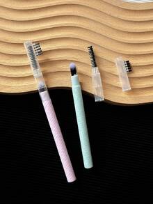 1pc 3-In-1 Eyelash Brush, Eyebrow Brush And Concealer Brush, Multi-Purpose Portable Makeup Tool, Suitable For Daily Makeup And Travel Use - Multicolor - View 3