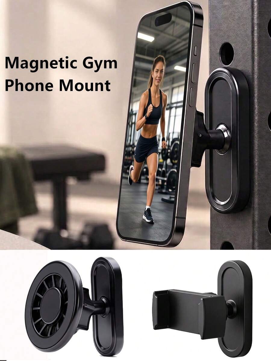 Magnetic Gym Phone Holder, 360° Adjustable Hands-Free Workout Equipment Phone Stand, Magnetic Bracket, Gym Bracket, Phone Holder - Multicolor - View 1