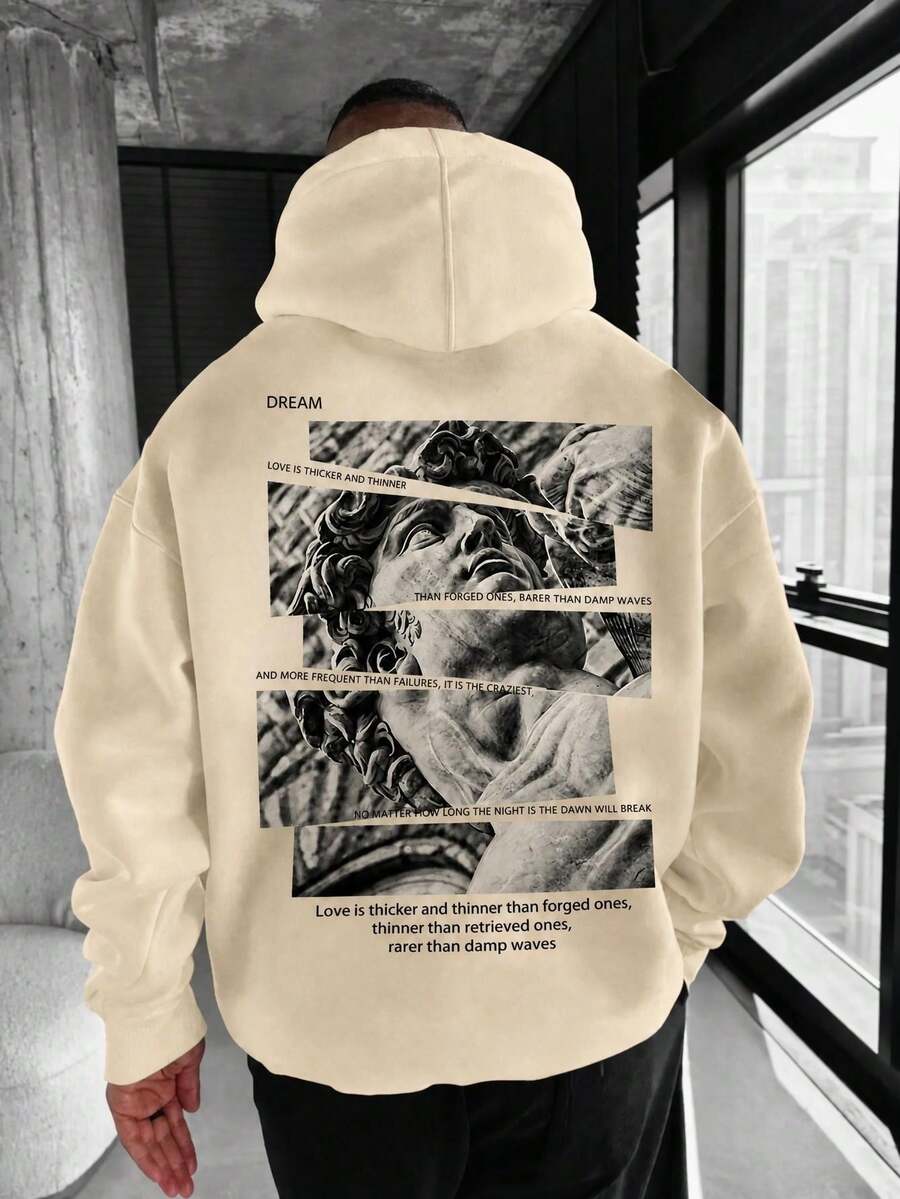 Men Hoodies - Apricot - View 1