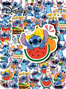 50PCS New Stitch Cartoon Series Printed Stickers, Notebook, Water Bottle, Luggage, Laptop, Cartoon Planner Decorative Stickers - Multicolor - View 2