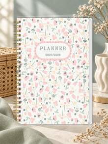 1pc Floral 2027-2028 Two-Year Organizer, Dated Monthly Agenda With Spacious Calendar Pages, Notes Area & Gold Spiral Binding, Goal And Schedule Planning For Women Students Teachers, Study Desk Home Use, Christmas Gift - A5 - View 7