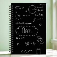 1pc Higher Mathematics Subject Spiral Notebook, Math Formula Doodle Black Leather Notebook, Teacher Appreciation Gift, Office Note Planner, Perfect Gift For Math Enthusiasts, Suitable For Office And Laboratory Use, Compact A5 Size - One Book (50 Pages, 100 Pages) - View 3