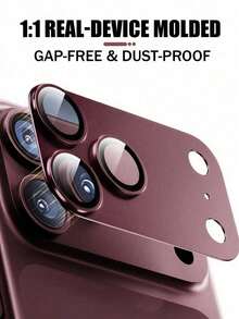 Mr. War Gorilla 1pc - Lens Protector, Burgundy Color, Compatible With IPhone 18 Pro Max/18 Pro Series, High-Definition Photography Without Image Quality Loss, Full Coverage Lens Fit, No Camera Obstruction, Personalized Design, Reduces Daily Bumps And Scratches, Phone Lens Accessory. - Burgundy - View 4