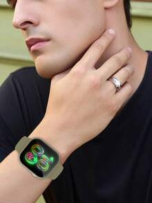 2件裝橄欖綠 保護殼，適用 40mm/41mm/42mm/44mm/45mm/46mm/49mm，防摔防刮硬 PC+鋼化玻璃一體式錶殼，相容 Ultra/SE/12/11/10/9/8/7/6/5/4 系列，男款女款休閒運動手錶殼 - 橄欖綠+橄欖綠 - 查看 8