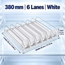 1/2/3/4/5/6 PCS White Soda Can Organizer For Fridge, Self-Pushing Drink Dispenser With Adjustable Width, Automatic Beverage Pusher Rack For Cans And Bottles, Space-Saving Refrigerator Storage For Kitchen Cabinet, Pantry And Countertop - White - View 12