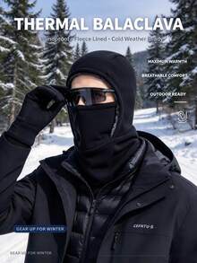 1pc/2pcs Unisex Balaclava Hat, Thermal Lined Warm Winter Wear, Suitable For Outdoor Sports, Hiking, Cycling, Skiing - A - View 11