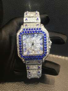 Bestselling Fully Rhinestone Men's Quartz Watch Hip Hop Diamond Watch - Mouldless - View 4