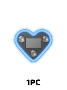 YAIUZGOO Solar Powered & USB Rechargeable Heart-Shaped Car Ambient Light, LED Rear Window Decorative Lamp With Vacuum Suction Mount, Soft Glow Car Interior Accent Light, 4 Colors Available For Sedan SUV Truck - A - View 15