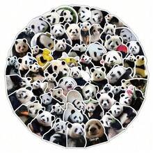 50 st panda- och blomklistermärken, söta panda- och blommönster, vattentäta dekaler för bärbara datorer, vattenflaskor, resväskor och pyssel, roliga dekorativa klistermärken för djur- och naturover, perfekt present för daglig användning - Multifärgad - Visa 6