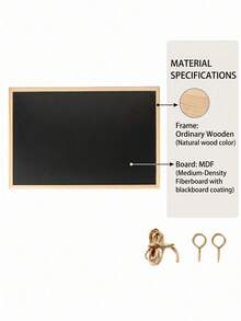 Wall Mounted Wooden Frame Chalkboard For Home Office Menu Board Decorative Hanging Sign For Christmas Party Festive Decor - Black - View 3