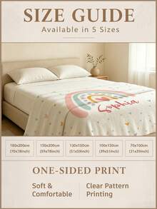 1pc Customized Name Blanket, Personalized Bed Blanket, Can Print Name, Personalized Blanket, Cute Blanket, Comfortable Blanket, Home Gift, Birthday Gift, Christmas Gift, Personalized Gift, Gift For Son/Daughter, Gift For Friends - Style 2 - View 7