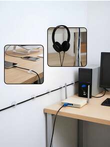 18 cái kẹp dây cáp tự dính, giá đỡ dây cáp gắn tường, phù hợp cho dây đèn LED, đèn Giáng Sinh, đèn dây, TV, cáp mạng máy tính - Dụng cụ quản lý dây cáp - Xem 4