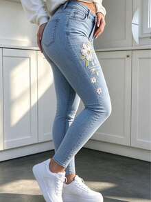 Women Jeans - Baby Blue - View 8