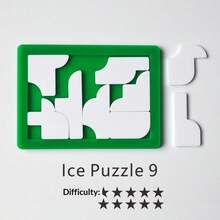 1pc High Difficulty Acrylic Interlocking Puzzle, Asymmetrical Shaped Logic Brain Teaser Game, Desktop Casual Mind-Bending Toy - Multicolor - View 2