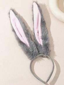 Pure Desire Style Sexy Bunny Ears Cosplay Halloween Headband - Grey - View 6