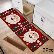 Karpet Panjang Motif Santa Claus 2D, Keset Lantai Rumah, Keset Pintu Masuk, Keset Dalam Ruangan, Keset Samping Tempat Tidur Kamar Tidur, Keset Dapur, Karpet Panjang Dapur, Cocok Untuk Ruang Tamu, Ruang Cuci, Kamar Mandi - MultiWarna - View 12