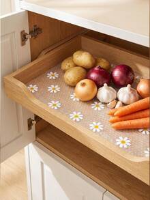 1 Roll Universal EVA Plastic Mat, Cleanable Multi-Function Cabinet Liner, Width 35/40/55cm, Suitable For Cabinets, Refrigerators, Table Tops And Cabinet Surfaces - Daisy - View 2