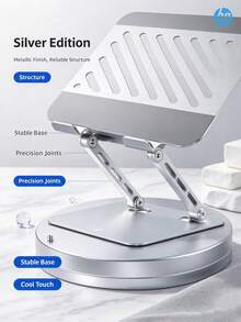 HP Double-Layer Stepless Height-Adjustable Metal Laptop Stand, Heat-Dissipating Desktop Riser For MacBook, Huawei, IPad, Tablet, And Gaming Laptops - View 7