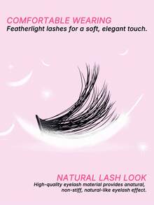 Miss Wink 240簇 40D-8-16Mix 0.05/0.07mm C/D捲度貓眼假睫毛 睫毛美睫師用品 DIY假睫毛 卡通睫毛 適合派對女性女孩禮物 必備款 - 黑色 - 查看 4