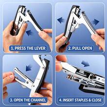 1 buah Stapler Genggam Portabel, Pistol Stapler Hemat Tenaga dengan Mekanisme Tuas, Bodi Logam, Cocok untuk Kemasan Makanan Bawa Pulang, Label Pesanan, Dokumen, Penjilidan Manual, dan Berbagai Skenario Lainnya - beraneka warna - View 10