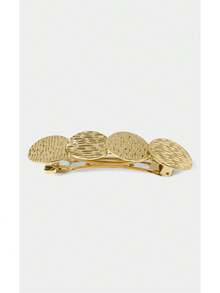 Noxbound Metal Niche Design Spring Hair Clip For Women 2026 New High-End Straight Bar Side Clip For Side Hair And Flyaways - Gold - View 2