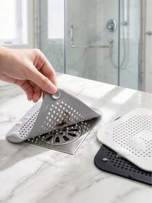 1pc Silicone Drain Strainer, Reusable Anti-Clogging Filter, Easy To Clean Kitchen Residue Filter, Bathroom Drain Protector, Silicone Material, Suitable For Bathroom, Shower, Bathtub, Kitchen Sink, Washbasin, Suitable For Home Daily Use, Suitable For Homeowners And Apartment Renters. Recommended Christmas Gift, Halloween Gift, Thanksgiving Gift And Other Holiday Gifts - Silicone - View 5