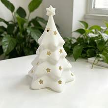 Christmas Tree-Shaped Lampshade, Night Light Lampshade, Holiday Decoration, Star-Shaped Hollow Ambient Lampshade, Simple 3D Printed Christmas Tree Lampshade, Creative Desktop Ornament For Bedroom - Christmas Tree Lampshade - View 4