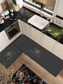 1 Pc Delicious Food Pattern Kitchen Mat, 3.5 Mm Soft Rubber That Absorbs Water And Is Easy To Clean. Suitable For Corridors, Bathrooms, Living Rooms, Outdoor Door Mats, And Toilets. Useable Throughout The Year And For Various Holidays. - Multicolor - View 8