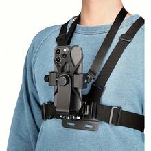 Tali dada dan kepala serbaguna yang dapat disesuaikan, aksesori kamera, cocok untuk bersepeda, kayak, memancing, dan skateboard. Kompatibel dengan iPhone dan kamera aksi, ideal untuk pengambilan gambar vlog orang pertama, dan terbuat dari ABS. - A - View 8
