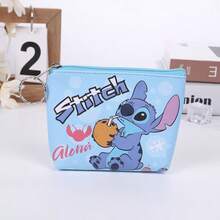 Mesuca Cute Stitch Zipper Coin Purse, Waterproof Oxford Fabric, Kawaii Cartoon Style, Lilo & Stitch Character Print, Blue Pink Multi Colors - Multicolor - View 7