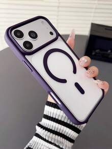 Hard Shell Deep Purple Magnetic Phone Case Compatible With IPhone 18 Pro Max/18 Pro/17 Pro Max/17 Pro/17/16 Pro Max/16/16 Pro/16 Plus/11/15/15 Pro/15 Pro Max/12/13/14 Pro Max/12 Pro/12 Pro Max/13 Pro/13 Pro Max/14 Pro/14 Pro Max/14 Plus, Anti-Yellowing - Deep Purple - View 2