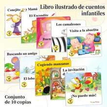 Set 10 Buku Cerita Anak Bahasa Spanyol, Kisah Hewan Bergambar Penuh Warna, Buku Bergambar untuk Dibaca di Rumah dan Waktu Tidur - MultiWarna - View 3