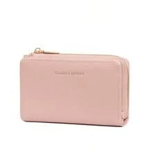 Long Wallet Wristlet Bag For Women, PU Leather, Fashionable Versatile Cross-Hatch Texture, Full Zipper, Multiple Card Slots, Photo Slot, Cash Compartment - Multicolor - View 7