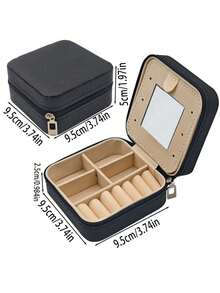 Travel Jewelry Box, Large Capacity Jewelry Storage Box, Jewelry Organizer Box, Multi-Functional Jewelry Display Box, Women's Gift, Christmas Gift - Multicolor - View 8
