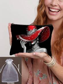 2D-Print Storage Pouch, Reusable Cosmetic Organizer, Lightweight Organizer For Cosmetics And Toiletries, Zippered Makeup Bag, Lightweight Coin Purse, Storage Pouch. - Multicolor - View 12