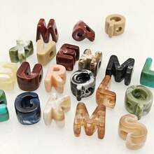 30/50pcs 21*14mm Letter Beads, 26 Random Mixed Color Letters, Clothing Decoration Accessories Jewelry DIY Making Materials Crafts Necklace Bracelet Earrings - Multicolor - View 11