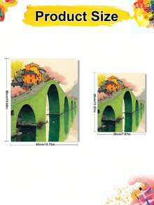 DIY Ancient Stone Bridge Landscape (Frameless Or Framed 8x12 / 16x20 Inches) Paint By Numbers Kit(Acrylic) Arts & Crafts For Adult Beginners, Home Wall Decor, And Holiday Gifts For Relaxing And Creative Hobby - Sets - View 8
