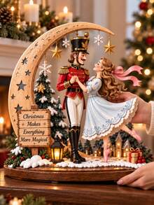 2D Nutcracker Christmas Building Block Decoration, Christmas Decor, Ballerina Holiday Souvenir, Romantic Christmas Gift, 2D Flat Design - Multicolor - View 2