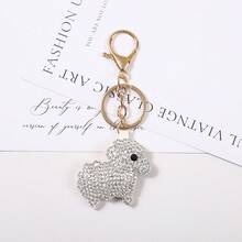 1 buah Gantungan Kunci Anjing Berkilau dengan Rhinestones, Gantungan Kunci Anak Anjing Lucu Berkilau untuk Tas Tangan, Kunci Mobil, Hadiah untuk Remaja dan Wanita - MultiWarna - View 14