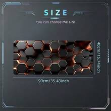 Honeycomb Desk Mat Hexagon Mouse Pad Extended XL Mousepad Desk Accessories For Office Home Non-Slip Rubber Base With Stitched Edge Computer Keyboard Table Pad 35.4x15.7 Inch Perfect Gift For Friends - View 12