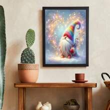 1PC DIY 5D Diamond Painting Kit Gnome Pattern - Round Full Diamond Art Mosaic Craft, Home Wall Decor, Unframed - No Frame - View 4