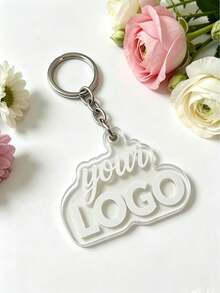 Gift For Her/Him Wholesale Customized Logo Keychain Bulk Acrylic Key Ring Suitable For Business, Events And Promotions Christmas, Halloween - Multicolor - View 6